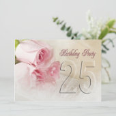 Invitation anniversaire pour 25 ans (Debout devant)