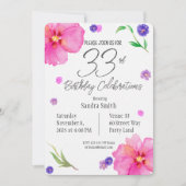 Invitation anniversaire pour | 33e partie | Design (Devant)