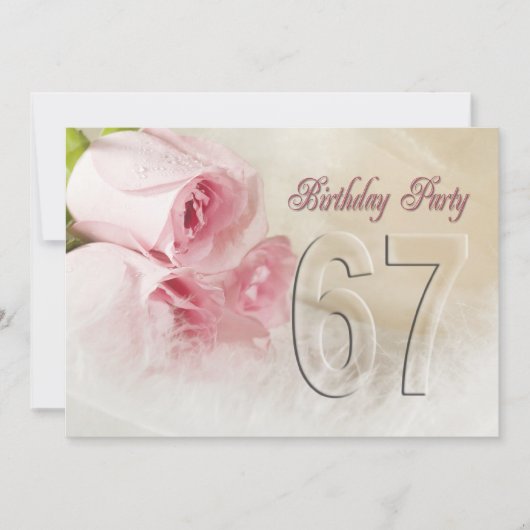 Invitation anniversaire pour 67 ans (Devant)