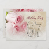 Invitation anniversaire pour 67 ans (Devant / Derrière)