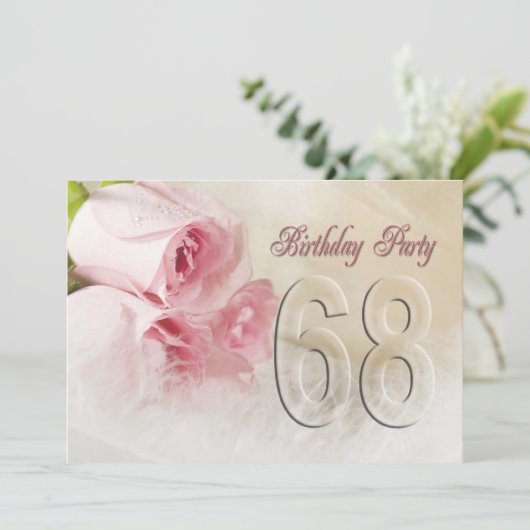 Invitation anniversaire pour 68 ans (Debout devant)