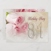 Invitation anniversaire pour 81 ans (Devant / Derrière)