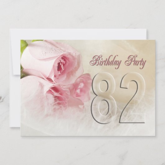Invitation anniversaire pour 82 ans (Devant)