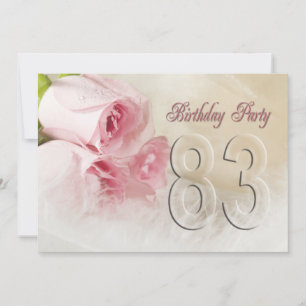 Invitation anniversaire pour 83 ans