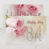 Invitation anniversaire pour 84 ans (Devant / Derrière)