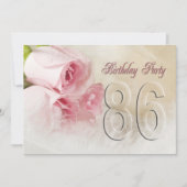 Invitation anniversaire pour 86 ans (Devant)