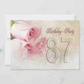 Invitation anniversaire pour 87 ans (Devant)
