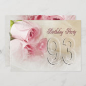 Invitation anniversaire pour 93 ans (Devant / Derrière)