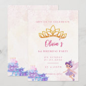 Invitation Anniversaire pour fille (Devant / Derrière)