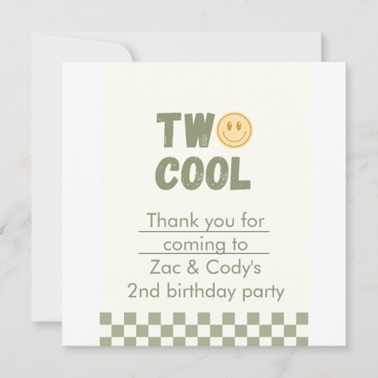 Invitation anniversaire pour jumeaux cools – Modif (Devant)