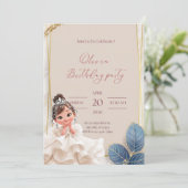 Invitation anniversaire pour petite princesse (Debout devant)