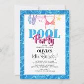 Invitation anniversaire pour une fête adolescente  (Devant)