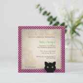 Invitation Anniversaire pourpre de Halloween de festin de (Debout devant)