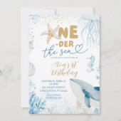 Invitation Anniversaire Premier Bleu sous la Mer (Devant)
