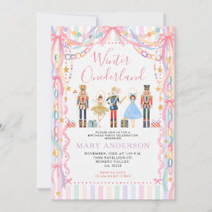 Invitation Anniversaire Premier Hiver Onederland Pastel Casse