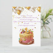 Invitation Anniversaire Première bougie (Debout devant)