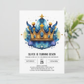 Invitation Anniversaire Prince Héritier moderne imprimable (Debout devant)