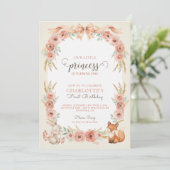 Invitation Anniversaire Princesse Florale Rose 1 a (Debout devant)