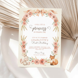 Invitation Anniversaire Princesse Florale Rose 1 a