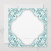 Invitation anniversaire princesse rose et sarcelle (Dos)