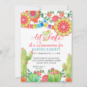 Invitation Anniversaire Quinceanera de photo de cactus de (Devant)