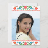 Invitation Anniversaire Quinceanera de photo de cactus de (Dos)