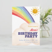 Invitation anniversaire Rainbow (Debout devant)