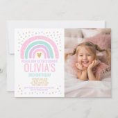 Invitation Anniversaire Rainbow moderne (Devant)