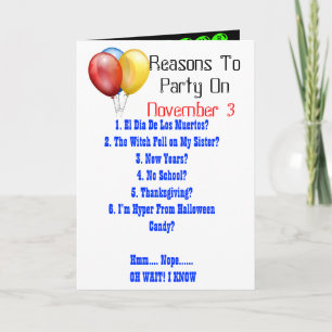 Invitation Anniversaire - Raisons de la fête