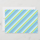 Invitation Anniversaire rayé du monstre de cookies (Dos)