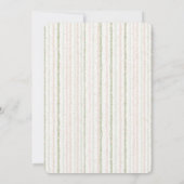 Invitation Anniversaire Rayures Rose Vert Blush (Dos)