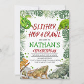 Invitation Anniversaire Reptile (Devant)