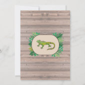 Invitation Anniversaire Reptile Enfants Anniversaire Lizard C (Dos)