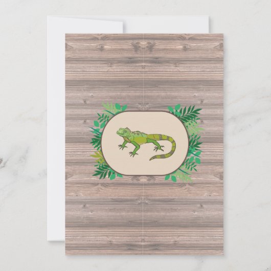 Invitation Anniversaire Reptile Enfants Anniversaire Lizard C (Dos)
