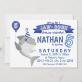 Invitation Anniversaire Requin (Devant)