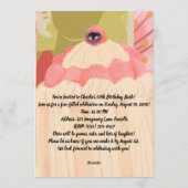 Invitation Anniversaire rétro (Dos)