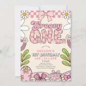 Invitation anniversaire rétro 1ère année Daisy (Devant)