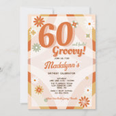 Invitation anniversaire rétro 60 ans et se sentir (Devant)