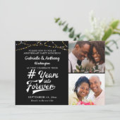 Invitation Anniversaire Rétro # ANS POUR TOUJOURS Lumières (Debout devant)