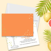 Invitation Anniversaire Rétro Cool Aquarelle Martini Boire