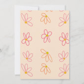 Invitation Anniversaire Rétro Daisy Doodle Groovy (Dos)