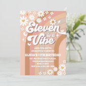 Invitation Anniversaire Rétro Groovy (Debout devant)