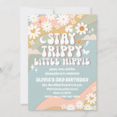 Invitation anniversaire rétro hippie (Devant)