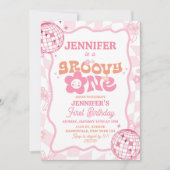 Invitation Anniversaire Rétro Pastel Groovy Un (Devant)