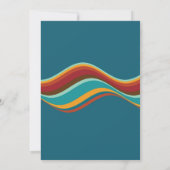 Invitation Anniversaire rétro Rainbow 60s les années 70 80s V (Dos)