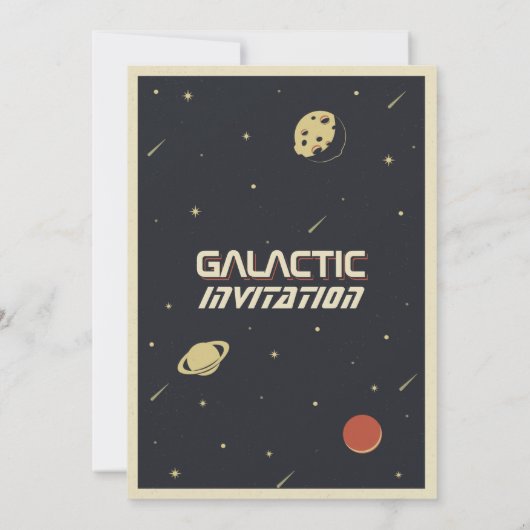 Invitation Anniversaire Retro Space (Dos)