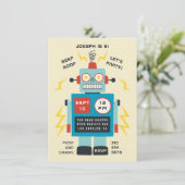 Invitation Anniversaire Robot de jouets Robot pour enfants (Debout devant)