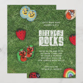 Invitation Anniversaire Rocks Kid Coronavirus Parade de voitu (Devant / Derrière)