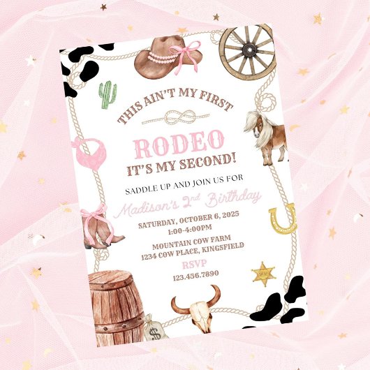Invitation anniversaire Rodeo modifiable - fête ro