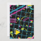 Invitation Anniversaire roller rétro 80's (Dos)